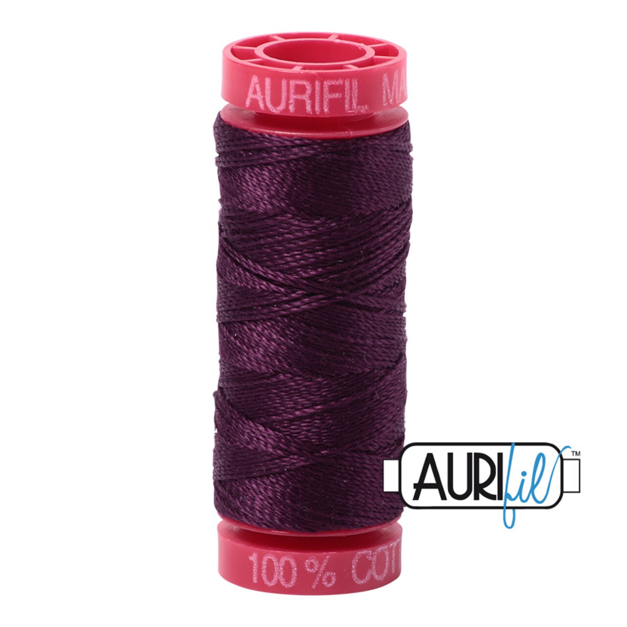 Very Dark Eggplant (1240) | 12wt Small Spool (50M / 54Y) | Aurifil Thread